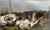 Abgeschossener italienisches Flugzeug bei Borgo